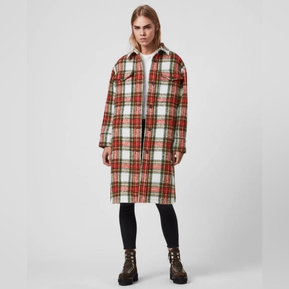 All Saints NIA Check Coat US2 - Picture 1 of 7